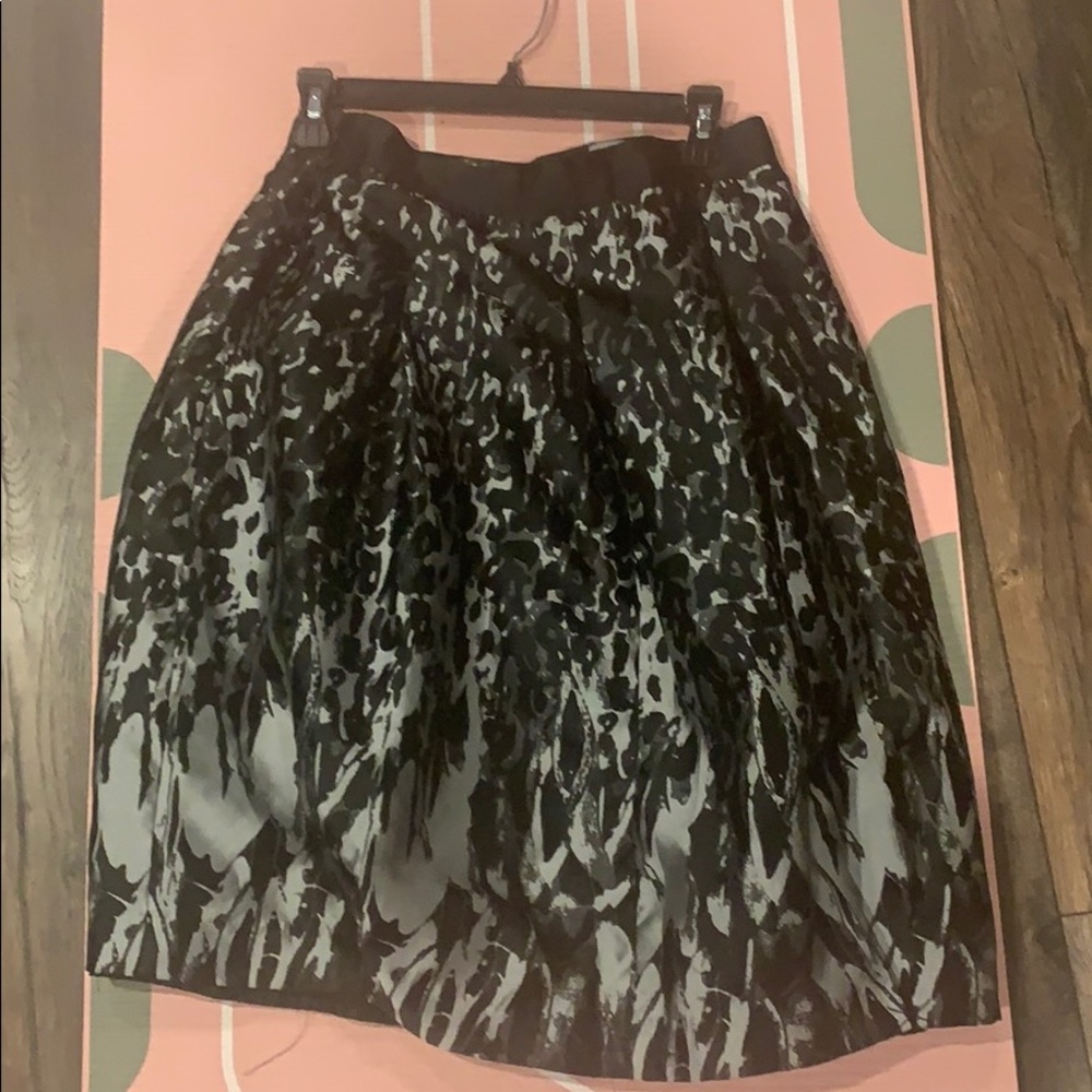 Black and grey cheetah print skirt